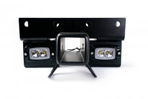 Jeep Wrangler JL Bolt-On Hitch w/ Lights - Rear - DV8 Offroad - Satin Dual Powder Coat - `07-`22