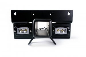 Jeep Wrangler JL Bolt-On Hitch w/ Lights - Rear - DV8 Offroad - Satin Dual Powder Coat - `07-`22