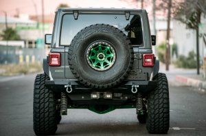 Jeep Wrangler JL Bolt-On Hitch w/ Lights - Rear - DV8 Offroad - Satin Dual Powder Coat - `07-`22