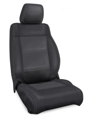 Jeep Wrangler JK Seat Covers - Front - PRP Seats - Black/Grey - `07-`10