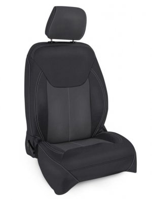 Jeep Wrangler JK Seat Covers - Front - PRP Seats - Black/Grey - `13-`18