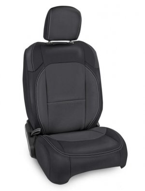 Jeep Wrangler JL Seat Covers - Front - PRP Seats - Molle Back - Black/Grey - `18-`24