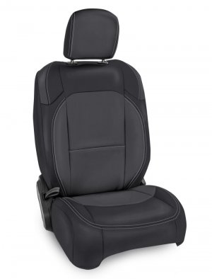 Jeep Wrangler JL Seat Covers - Front - PRP Seats - Molle Back - Black/Grey - `18-`24