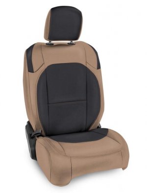 Jeep Gladiator Front Seat Covers (Pair) - PRP Seats - Non-Rubicon with Pocket Back - Black/Tan - `20-`24