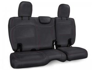 Jeep Wrangler JL Bench Cover - Rear - PRP Seats - Black w/ Red Stitching - `18-`24