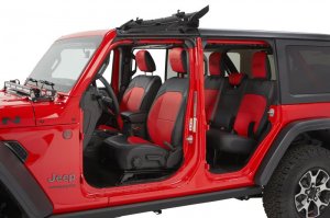 Jeep Wrangler JL Bench Cover - Rear - PRP Seats - Black/Red - `18-`24
