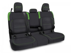 Jeep Gladiator Rear Seat Cover - PRP Seats - With Armrest - Black/Green - 2020