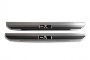 Jeep Gladiator Sill Plates - Front - DV8 Offroad - DV8 Logo - Black - 2020+