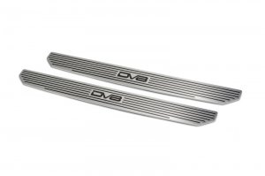 Jeep Gladiator Sill Plates - Rear - DV8 Offroad - DV8 Logo - Black - `18-`20