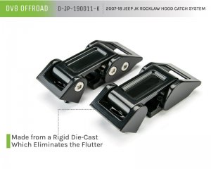 Jeep Wrangler JK - DVE RockLaw Hood Catches