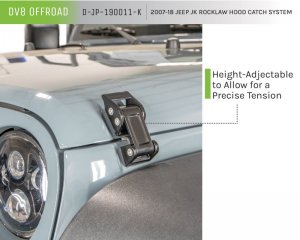 Jeep Wrangler JK - DVE RockLaw Hood Catches