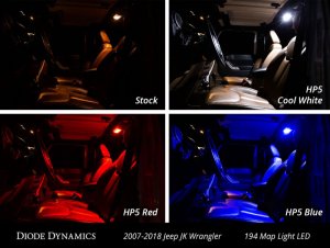 Jeep Wrangler JK Replacement Bulbs - Diode Dynamics - Stage 2 - Cool White