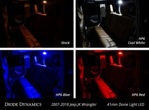 Jeep Wrangler JK Replacement Bulbs - Interior - Diode Dynamics - Stage 1 - Red