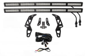 Jeep Gladiator LED Light Bars - Dual - Diode Dynamics - SS30 Bumper Bracket Kit - White Flood - White - `18-`21