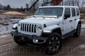Jeep Wrangler JL Lighting Upgrade - Hood LED Light Bar Kit - White Driving - Diode Dynamsic