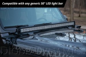 Jeep Wrangler JL Lighting Upgrade - Hood LED Light Bar Kit - White Driving - Diode Dynamsic