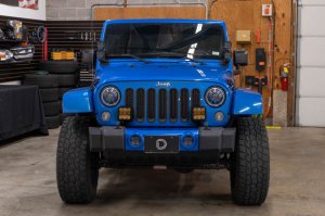 Jeep Wrangler JK Bumper LED Pod Light Kit - Diode Dynamics - Sport - Yellow - `07-`18