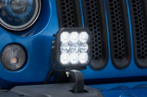 Jeep Wrangler JK Bumper LED Pod Light Kit - Diode Dynamics - Sport - Yellow - `07-`18