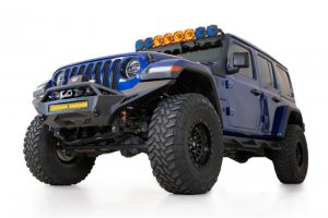 Jeep Wrangler JL Stealth Fighter Front Bumper - Front - Addictive Desert Designs - Hammer Black - `18-`23
