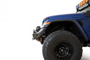 Jeep Wrangler JL Stealth Fighter Front Bumper - Front - Addictive Desert Designs - Hammer Black - `18-`23