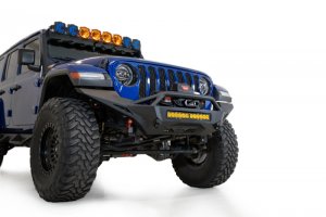 Jeep Wrangler JL Stealth Fighter Front Bumper - Front - Addictive Desert Designs - Hammer Black - `18-`23