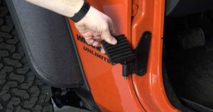 Jeep Wrangler JK Foot Peg Set - Fishbone Offroad - Black - `07-`18