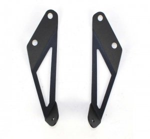 Jeep Wrangler JK Hood Light Mount Brackets - Hood - Fishbone Offroad - Black - `07-`18