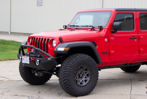 Jeep Wrangler JL License Plate Bracket - Fishbone Offroad - Aluminum - Black - 2018