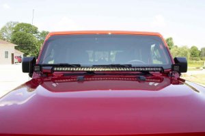 Jeep Gladiator Mounting Brackets - Fishbone Offroad - Auxiliary Light Mounting Bracket - Black textured powder coat - 2020