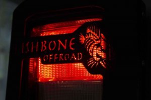 Jeep Wrangler JL Tail Light Cover - Fishbone Offroad - Black textured - 2018