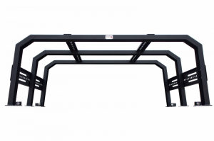 Jeep Gladiator Truck Bed Rack - Fishbone Offroad - Full Tackle Rack - Black Powdercoat - 2020+