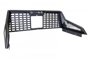 Jeep Gladiator Truck Bed Rack - Fishbone Offroad - Chase Rack W/Molle Panel - Black - 2020+