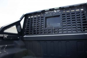 Jeep Gladiator Truck Bed Rack - Fishbone Offroad - Chase Rack W/Molle Panel - Black - 2020+