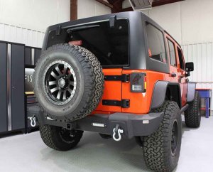 Jeep Wrangler JK Rear Bumper - Rear - Fishbone Offroad - Black Textured - `07-`18