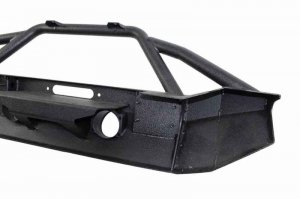 Jeep Wrangler JK Front Bumpers - Front - Fishbone Offroad - Full Width Winch - Black - `07-`18