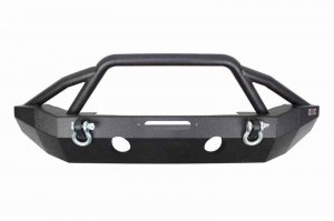 Jeep Wrangler JK Front Bumpers - Front - Fishbone Offroad - Full Width Winch - Black - `07-`18