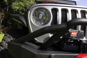 Jeep Gladiator Bumper - Front - Fishbone Offroad - Mid-Width Winch - Black textured powder coat - 2020