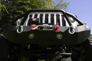 Jeep Gladiator Bumper - Front - Fishbone Offroad - Mid-Width Winch - Black textured powder coat - 2020