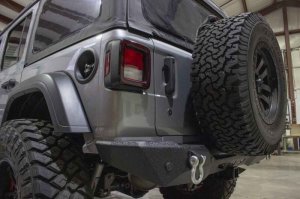 Jeep Wrangler JL Rear Bumper - Rear - Fishbone Offroad - Mako - Black textured powder coat - 2018