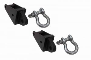 Jeep Wrangler JK D-Ring Frame Mounts - Rear - Fishbone Offroad - Black - `07-`18