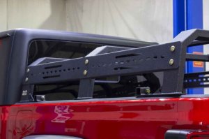 Jeep Gladiator Truck Bed Rack - Fishbone Offroad - Half Height Tackle Rack - Black - 2020+