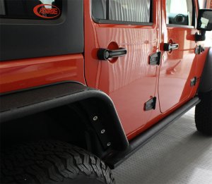 Jeep Wrangler JK Rock Slider - Fishbone Offroad - Black Textured Powdercoat - `07-`18