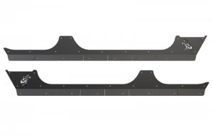 Jeep Wrangler JK Rocker Guard - Fishbone Offroad - Scale Armor - Gloss Black - `07-`18