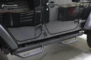 Jeep Wrangler JK Rocker Guard - Fishbone Offroad - Scale Armor - Gloss Black - `07-`18