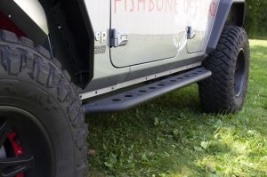 Jeep Wrangler JL Side Steps - Fishbone Offroad - Black - 2018