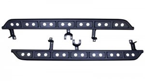 Jeep Gladiator Side Steps - Fishbone Offroad - Step Sliders - Black textured powder coat - 2020+