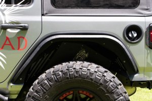 Jeep Wrangler JL Fenders - Rear - Fishbone Offroad - Elite Steel - Black - 2018