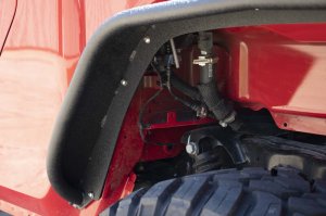 Jeep Gladiator Fender Flares - Rear - Fishbone Offroad - Steel Tube - Black textured powder coat - 2020+