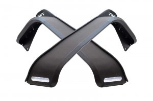 Jeep Gladiator Fender Flares - Front - Fishbone Offroad - Steel - Black - 2020+