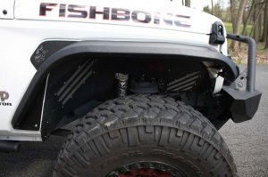 Jeep Gladiator Fender Flares - Front - Fishbone Offroad - Steel - Black - 2020+